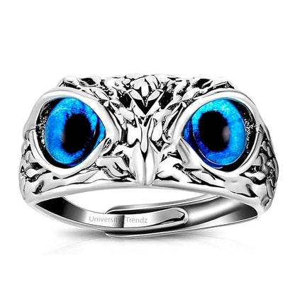 925 Silver Owl Ring (Adjustable size)