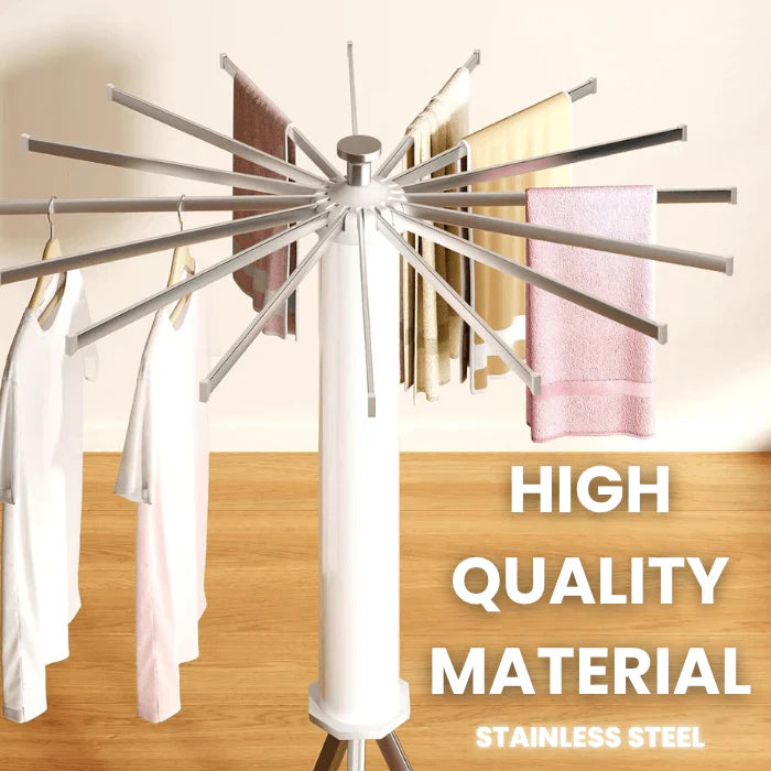 Space-Saving Octopus style Rotating Laundry Drying Rack | Heavy Quality | With Wheels