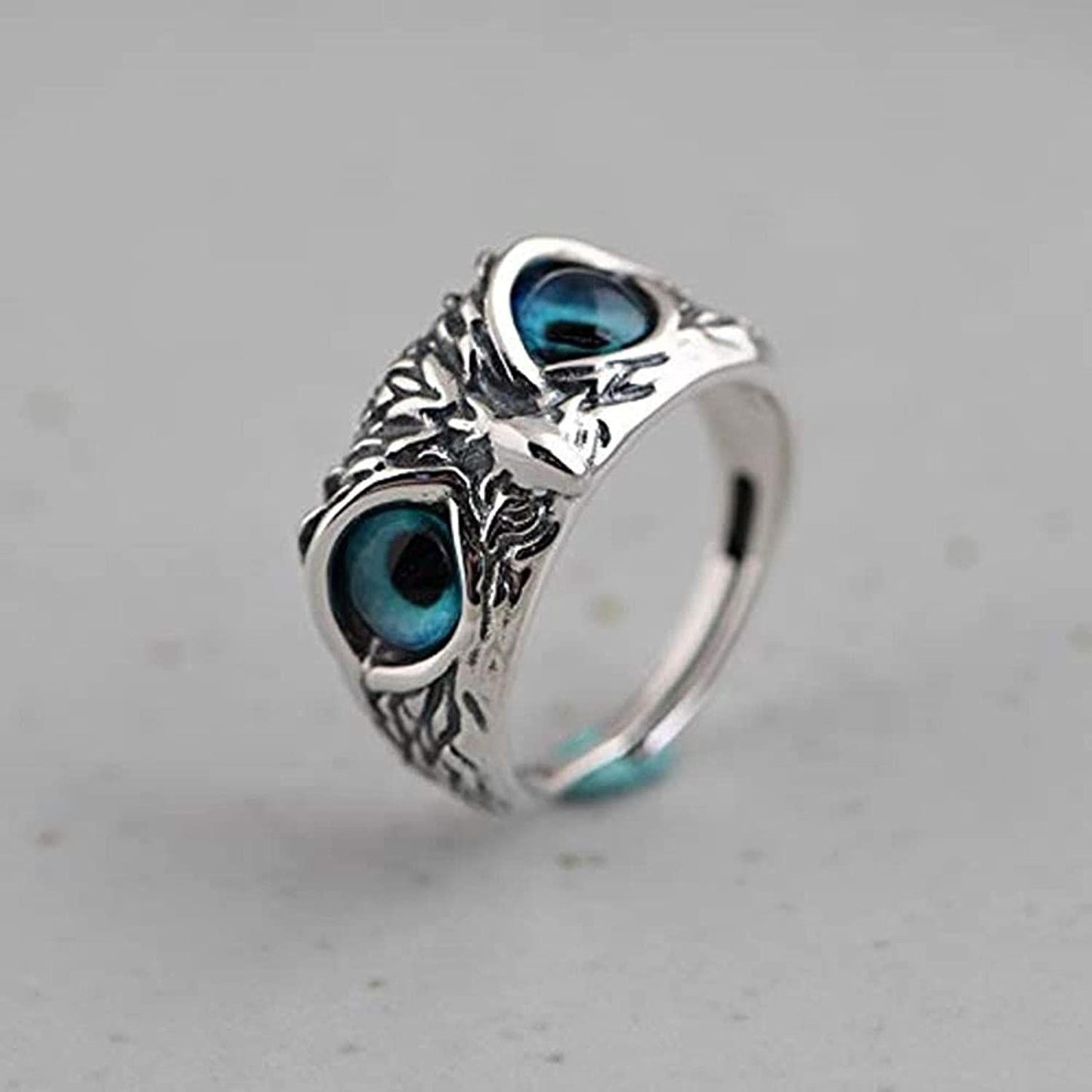 925 Silver Owl Ring (Adjustable size)