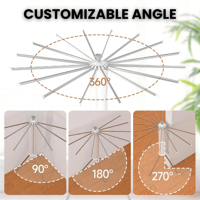 Space-Saving Octopus style Rotating Laundry Drying Rack | Heavy Quality | With Wheels