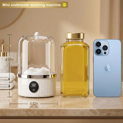 Premium Mini Underwear Washing Machine – Rechargeable Cordless Laundry Cup for Bras, Underwear & Socks