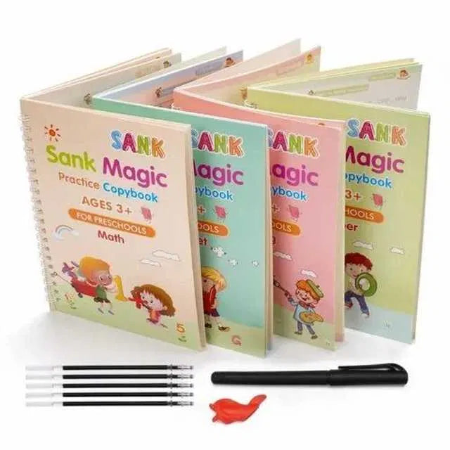 Kid's Magic Reusable CopyBook|| BUY 1 GET 1 FREE || ( Total -4 Book +20 Refill +2 Pen+2 Grip)