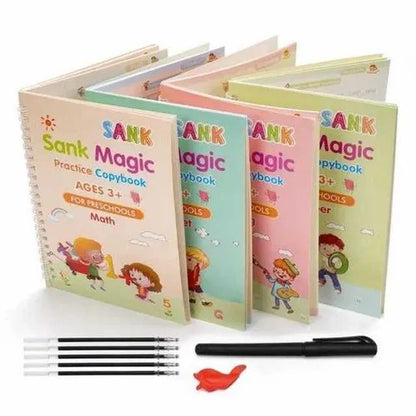 Kid's Magic Reusable CopyBook|| BUY 1 GET 1 FREE || ( Total -4 Book +20 Refill +2 Pen+2 Grip)