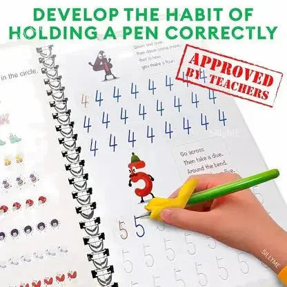 Kid's Magic Reusable CopyBook|| BUY 1 GET 1 FREE || ( Total -4 Book +20 Refill +2 Pen+2 Grip)