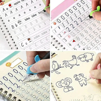 Kid's Magic Reusable CopyBook|| BUY 1 GET 1 FREE || ( Total -4 Book +20 Refill +2 Pen+2 Grip)