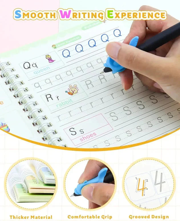 Kid's Magic Reusable CopyBook|| BUY 1 GET 1 FREE || ( Total -4 Book +20 Refill +2 Pen+2 Grip)