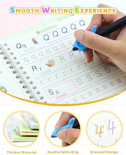 Kid's Magic Reusable CopyBook|| BUY 1 GET 1 FREE || ( Total -4 Book +20 Refill +2 Pen+2 Grip)