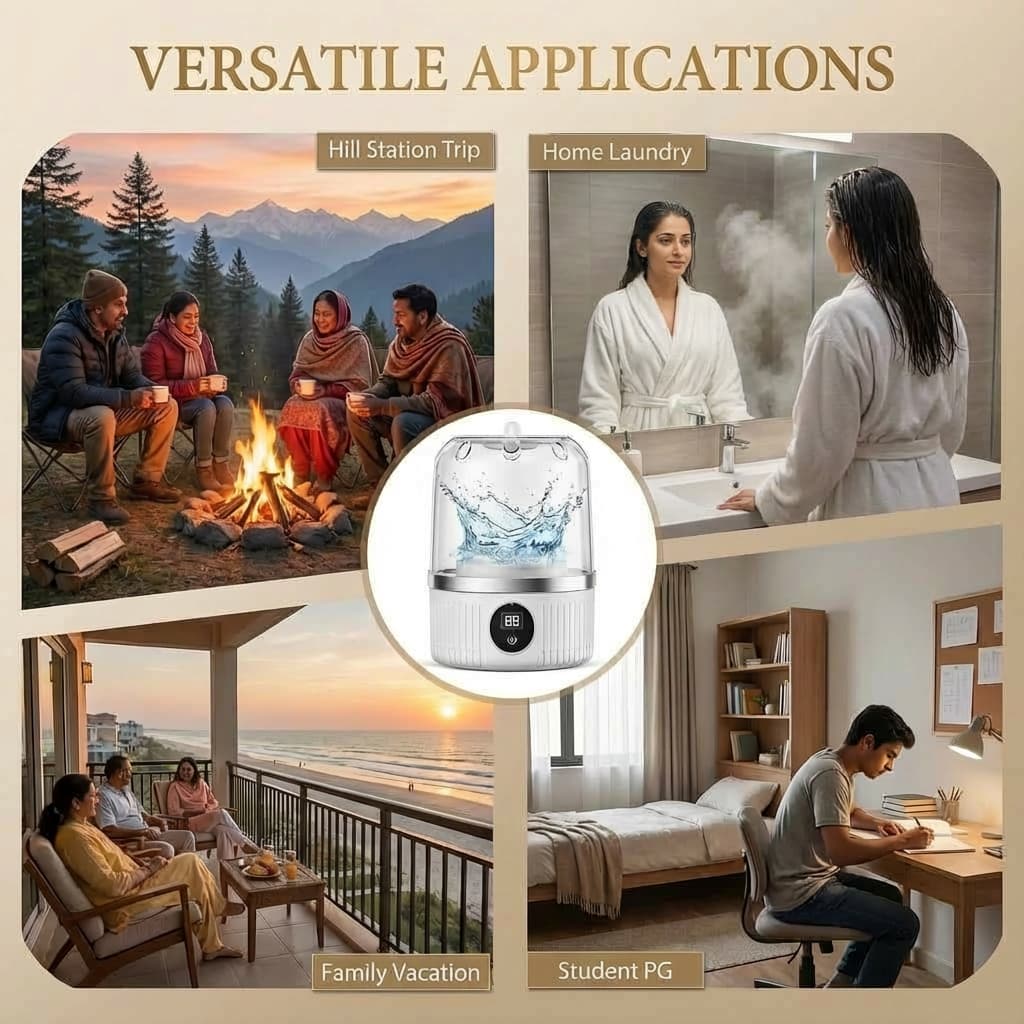 Premium Mini Underwear Washing Machine – Rechargeable Cordless Laundry Cup for Bras, Underwear & Socks