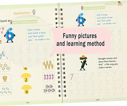 Kid's Magic Reusable CopyBook|| BUY 1 GET 1 FREE || ( Total -4 Book +20 Refill +2 Pen+2 Grip)